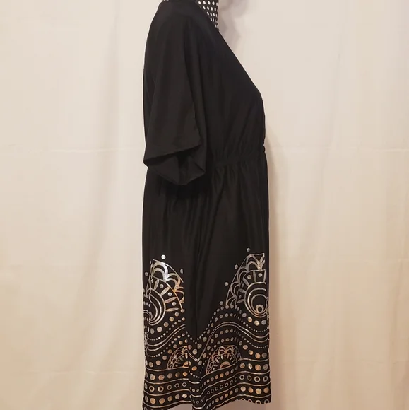 Swimsuits For All Black And Silver Cover Up NWT - Picture 6 of 8